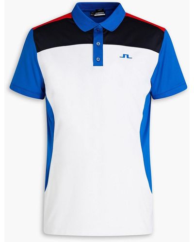 J.Lindeberg Roy Color-block Stretch-jersey Golf Shirt - Blue