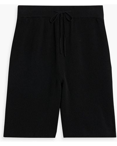 LE17SEPTEMBRE Shorts aus einer gerippten baumwollmischung - Schwarz