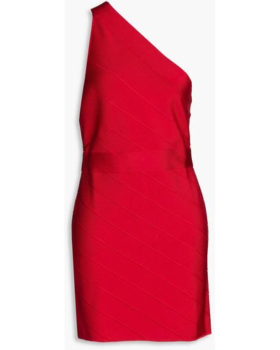 Hervé Léger One-shoulder Bandage Mini Dress - Red