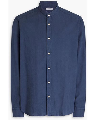 Boglioli Hemd aus baumwoll-seersucker - Blau