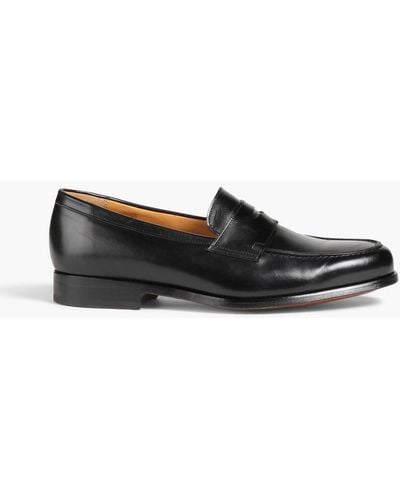 Officine Generale Parker Leather Loafers - Black