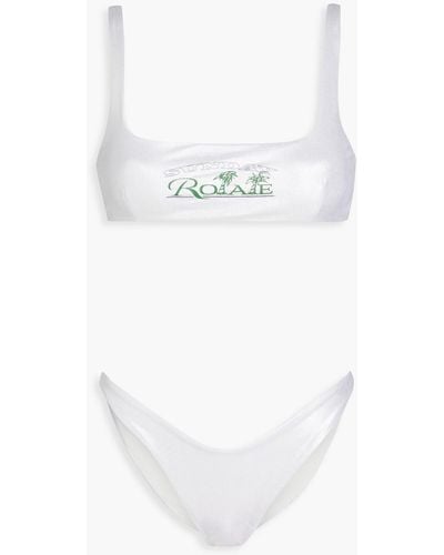 ROTATE BIRGER CHRISTENSEN Pearla bikini mit print - Weiß