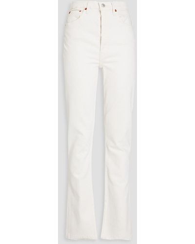 RE/DONE 70s High-rise Bootcut Jeans - White