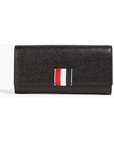 Thom Browne Pebbled-leather Wallet - Black