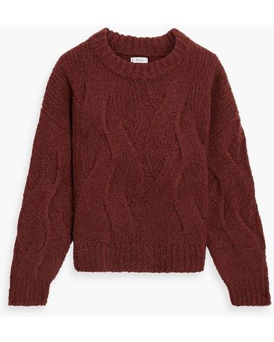 Iris & Ink Jade Cable-knit Wool Jumper - Red