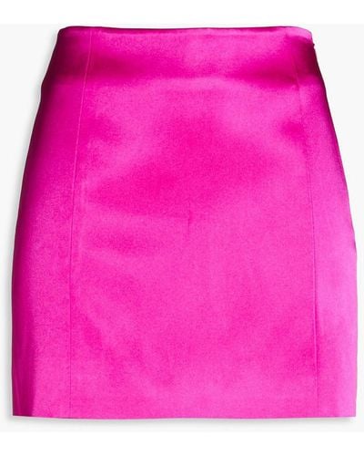 FRAME Satin Mini Skirt - Pink