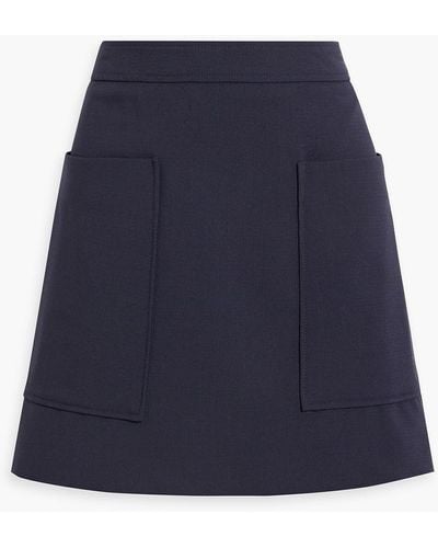 Iris & Ink Carolina Crepe Mini Skirt - Blue