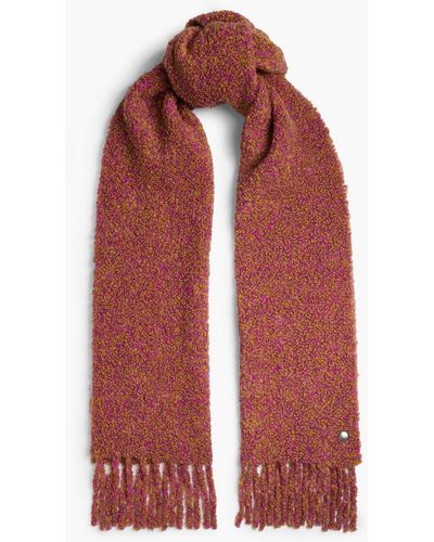 Rag & Bone Sloane Fringed Bouclé-knit Alpaca-blend Scarf - Red