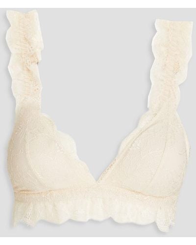 Love Stories Leavers Lace Triangle Bra - White