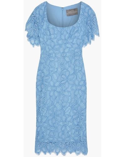 Lela Rose Corded Lace Dress - Blue