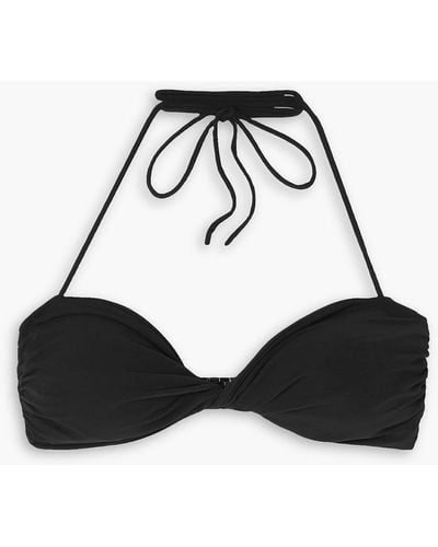 Magda Butrym Twist-front Halterneck Bikini Top - Black