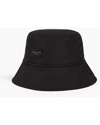 Rag & Bone Addison Appliquéd Shell Bucket Hat - Black