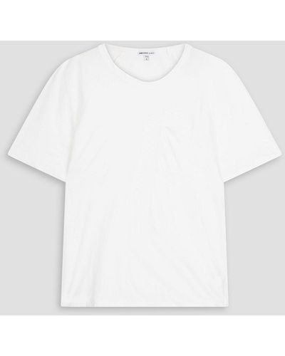 James Perse T-shirt aus jersey aus einer baumwoll-leinenmischung - Weiß