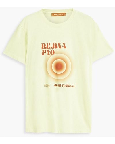 Rejina Pyo Murphy bedrucktes t-shirt aus baumwoll-jersey - Mettallic