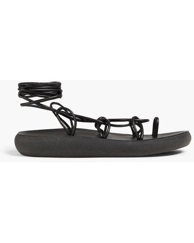 Ancient Greek Sandals Nisi Leather Sandals - Black