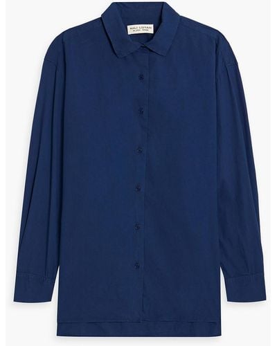 Nili Lotan Yorke Cotton-poplin Shirt - Blue