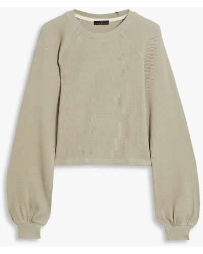 The Range Waffle-knit Cotton-blend Sweater - Green