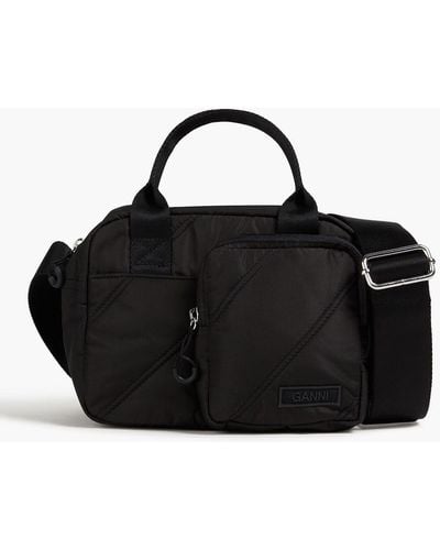 Ganni Quilted Shell Shoulder Bag - Black