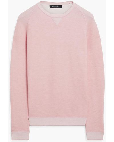Zegna Cotton, Cashmere, Linen And Silk-blend Jumper - Pink