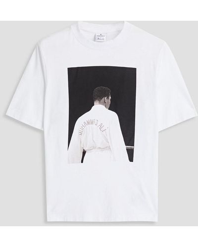 Marcelo Burlon T-shirt aus baumwoll-jersey mit print - Weiß