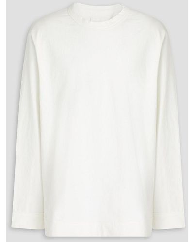 Jil Sander Slub Cotton-blend Jersey T-shirt - White