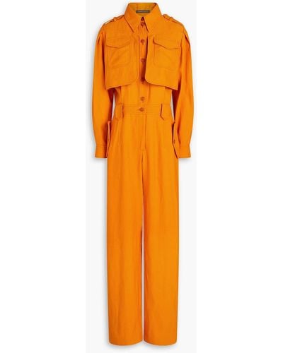 Alberta Ferretti Twill Jumpsuit - Orange