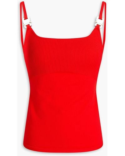 1017 ALYX 9SM Disco Open-back Buckle-detailed Stretch-knit Top - Red