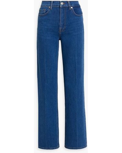 Tomorrow Denim Brown High-rise Straight-leg Jeans - Blue