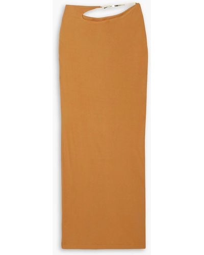 Christopher Esber Cutout Jersey Maxi Skirt - Orange