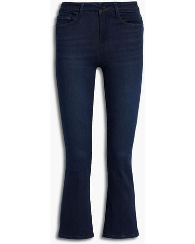 FRAME Le Crop Mini Boot Cropped Mid-rise Bootcut Jeans - Blue