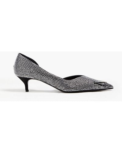 Magda Butrym Embellished Satin Court Shoes - Black