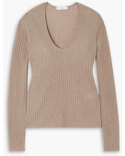 Co. Ribbed Cashmere Sweater - Natural