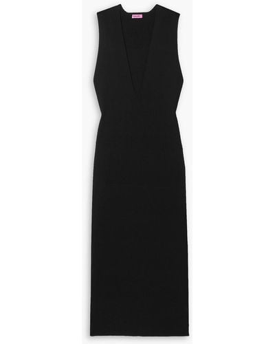GAUGE81 Casar Ribbed-knit Midi Dress - Black