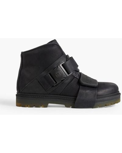 Birkenstock Hancock Rotterhiker Leather Ankle Boots - Black