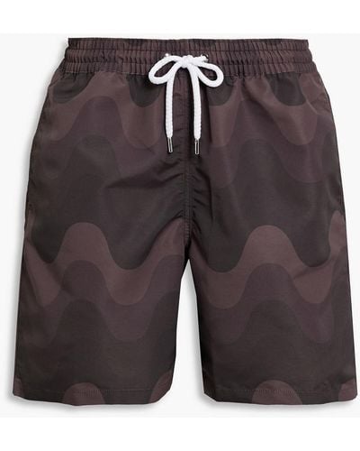 Frescobol Carioca Long-length Printed Swim Shorts - Blue