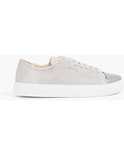 Axel Arigato Clean 90 Leather-trimmed Suede Trainers - Grey