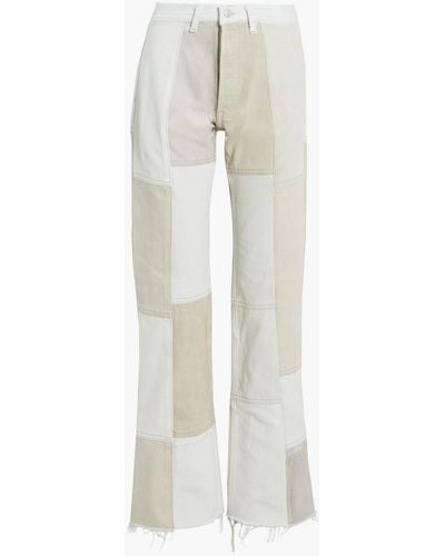 Levi's 70s hoch sitzende jeans mit weitem bein in patchwork-optik - Weiß