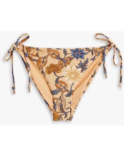 Tigerlily Soraya miranda tief sitzendes bikini-höschen mit floralem print - Weiß