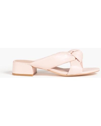 Stuart Weitzman Vacay 35 Knotted Leather Sandals - Pink