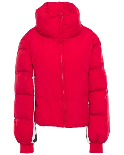Love Moschino Monogram-trimmed Quilted Shell Jacket - Red