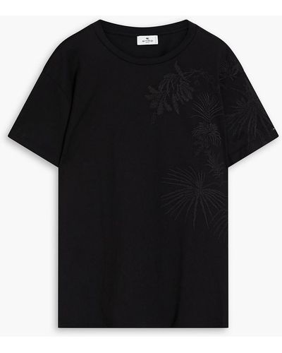 Etro Cotton-jersey T-shirt - Black