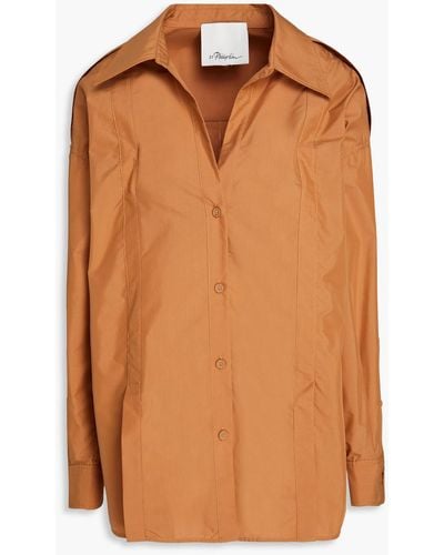 3.1 Phillip Lim Cotton-blend Poplin Shirt - Orange