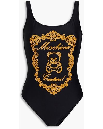 Moschino Embroidered Swimsuit - Black
