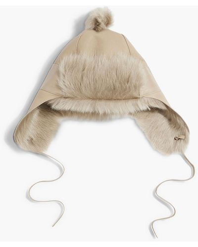 Karl Donoghue Pompom-embellished Shearling Trapper Hat - White