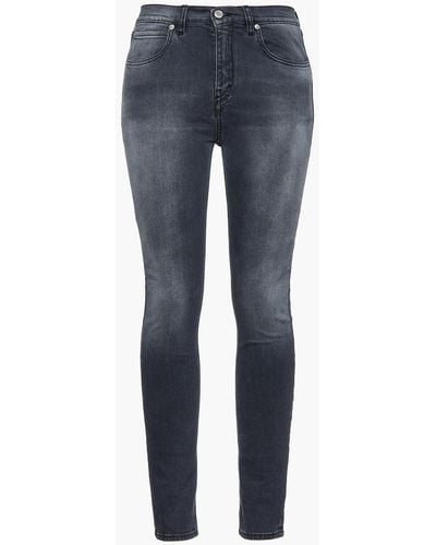 Victoria Beckham Halbhohe skinny jeans - Blau