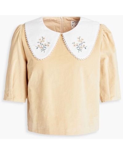 Meadows Embroidered Organic Cotton Blouse - White