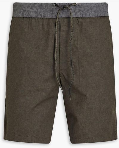 James Perse Zweifarbige shorts aus stretch-baumwollpopeline - Grau