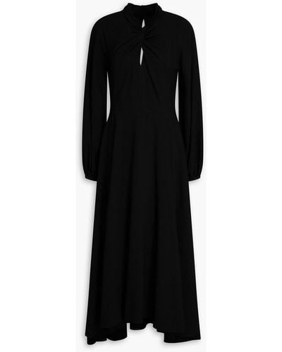 ROKSANDA Twisted Cutout Crepe Maxi Dress - Black