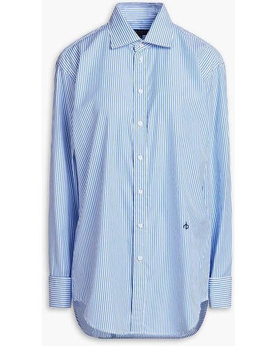 Rag & Bone Diana Striped Cotton-poplin Shirt - Blue