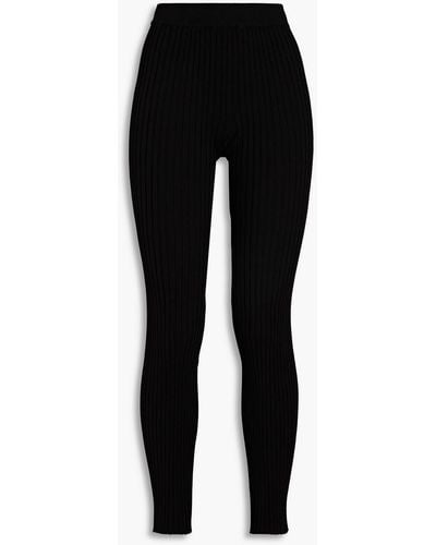 Rodebjer Eden Ribbed-knit leggings - Black